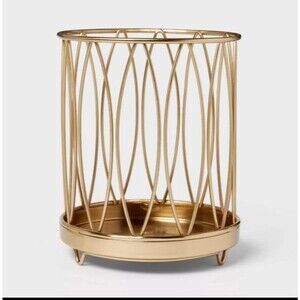 Target Threshold Gold Metal Wire Kitchen Utensils Holder / Storage Basket